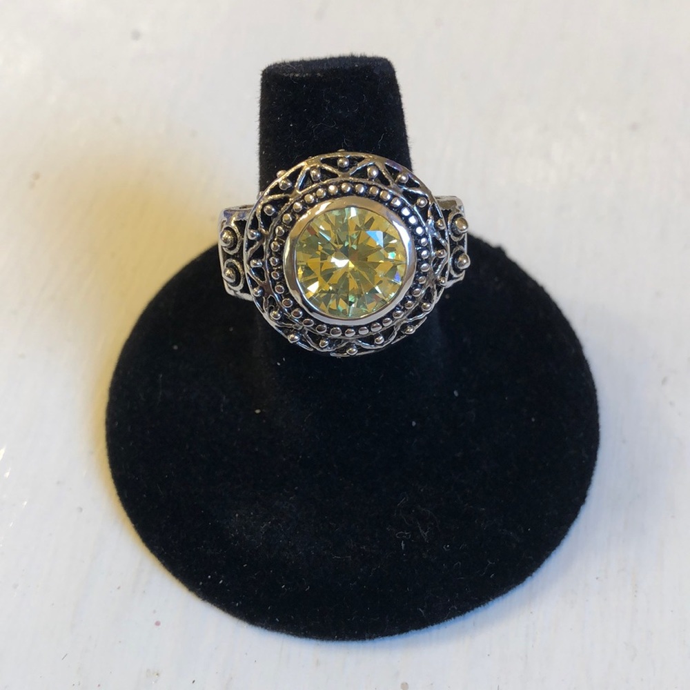 Yellow Canary CZ Ring